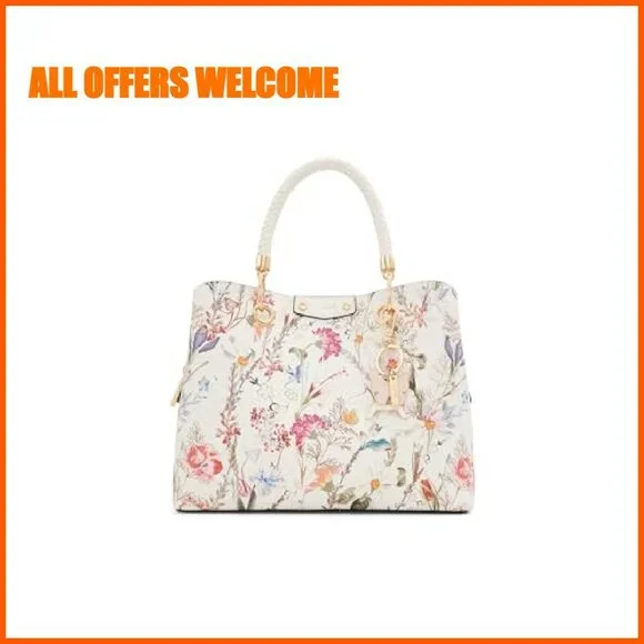 Large Satchel Bag with 3 Compartments, Zipped Pocket, Adjustable Strap